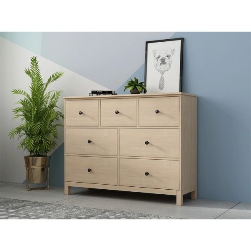 Loft Natsumi Chest of 7 Drawers Oak Furniture Urban Sales